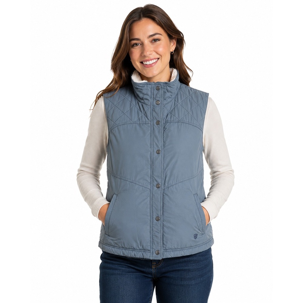 KUHL XL Celeste Lined Vest Sage Green Fleece Waxed Gorpcore Fall Winter 2190
